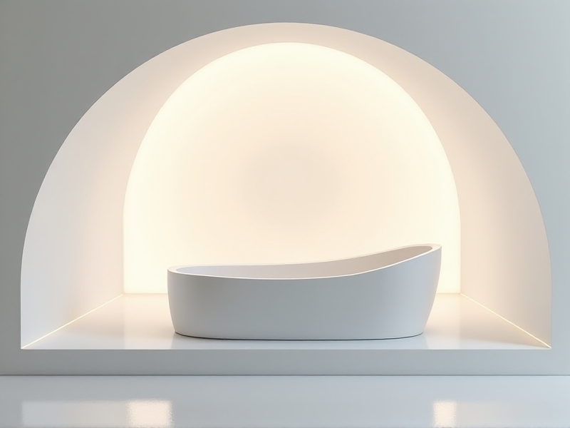 A high-end float tank with sleek, modern design, featuring a smooth white exterior and a spacious interior. The tank is equipped with advanced temperature control and soundproofing technology. The image highlights the tank's ergonomic design and the serene, spa-like environment it creates.